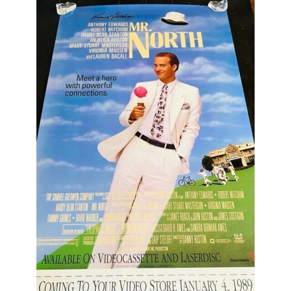 Movie Theater Cinema Poster Lobby Card vtg 1989 Mr North Anthony Edwards Bacall